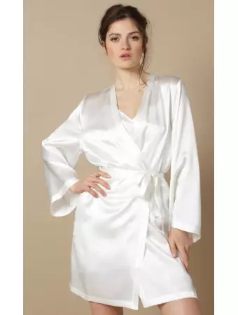 Dressing gown 100% silk Marjolaine 