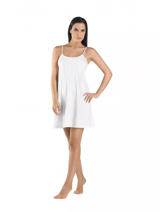 Hanro white Cotton nighty JULIET Hanro white Cotton nighty JULIET