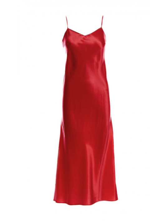red Long silk nightgown ODANA marjolaine 