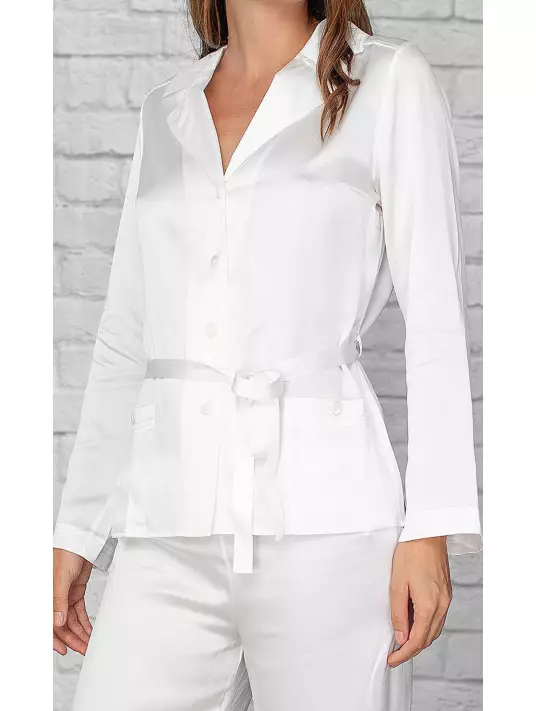 Silk pyjama ivory MARJOLAINE Silk pyjama ivory MARJOLAINE