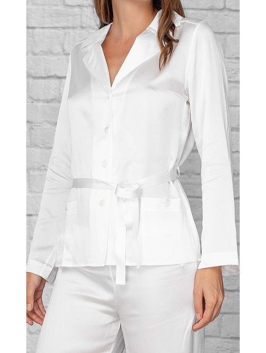 Silk pyjama ivory MARJOLAINE