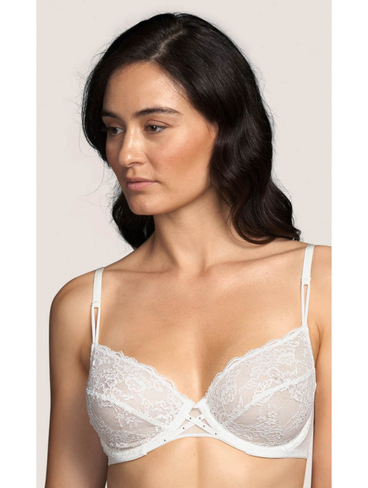 Underwired bra without padding natural lace andres sarda