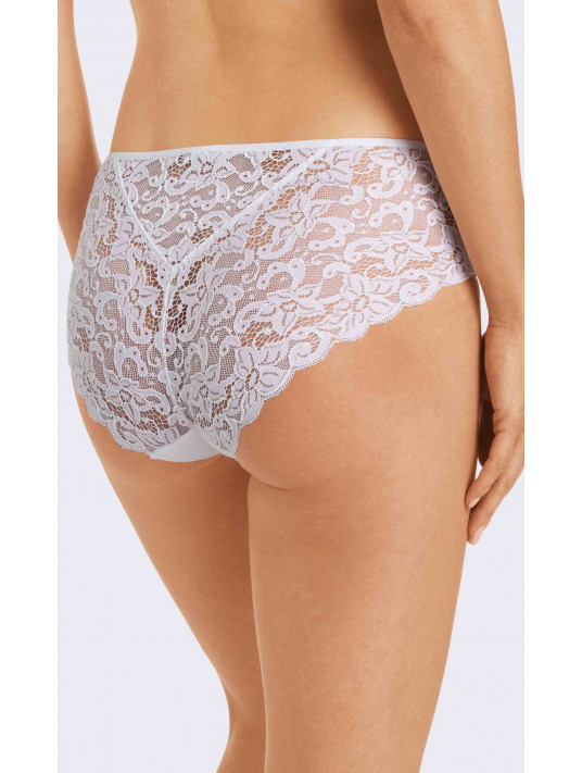 Hanro slip midi coton et dentelle MOMENTS