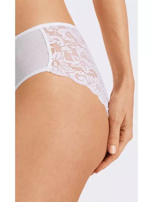 Hanro slip midi coton et dentelle MOMENTS Hanro slip midi coton et dentelle MOMENTS