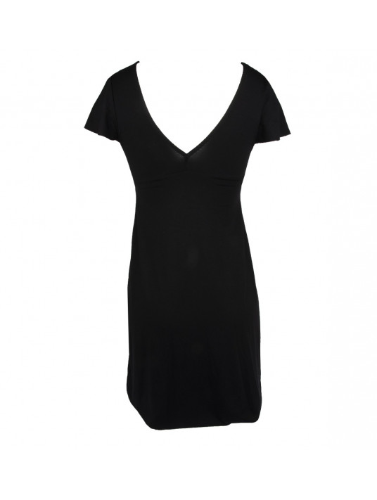 antigel short sleeved black nighty STRICTO SENSUELLE