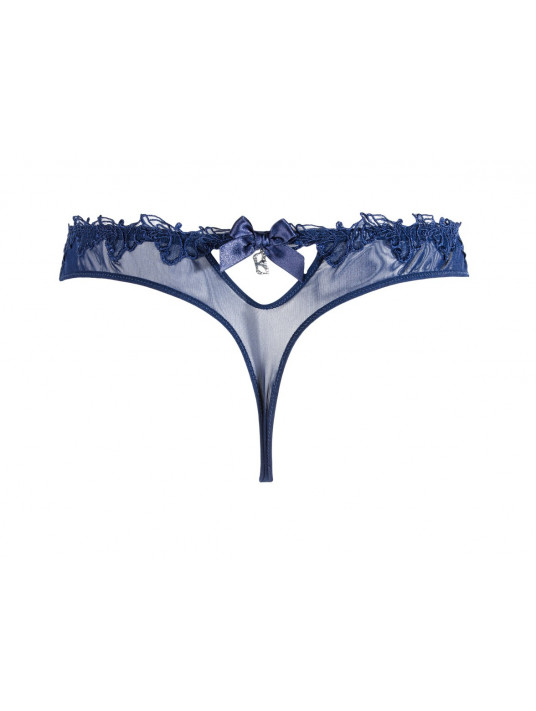 Sexy thong made with Calais lace by Lise Charmel blue Collection Soir de  Venise