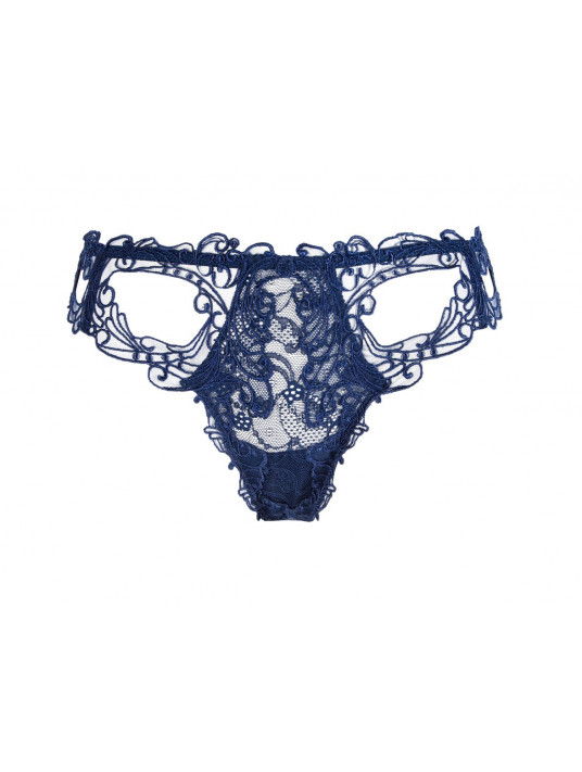 Sexy thong made with Calais lace by Lise Charmel blue Collection Soir de  Venise