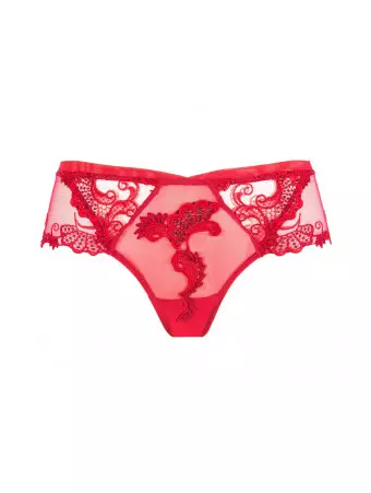 Lise Charmel red Lace shorty DRESSING FLORAL