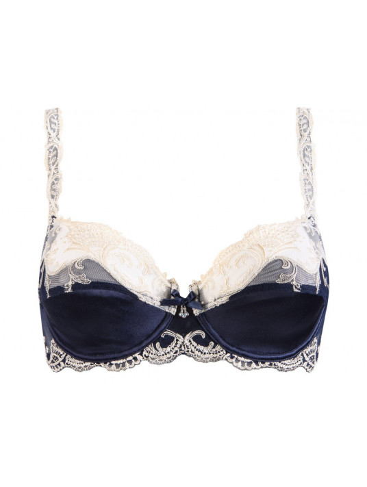 Soutien-gorge armatures soie SPLENDEUR bleu marine lise charmel