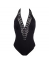 Maillot 1 pièce nageur noir lise charmel AJOURAGE SEDUCTION 