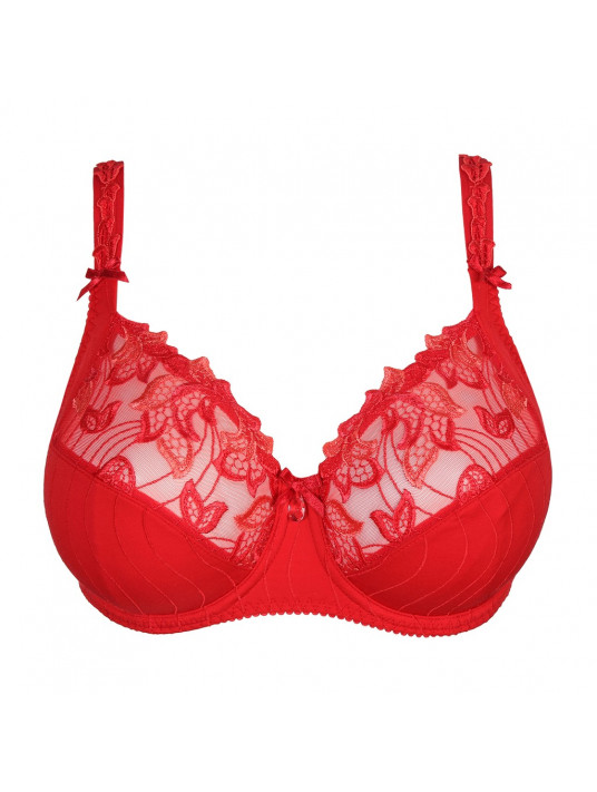 Underwired bra with three-piece cups Prima Donna red