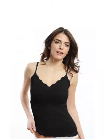 oscalito top en coton noir