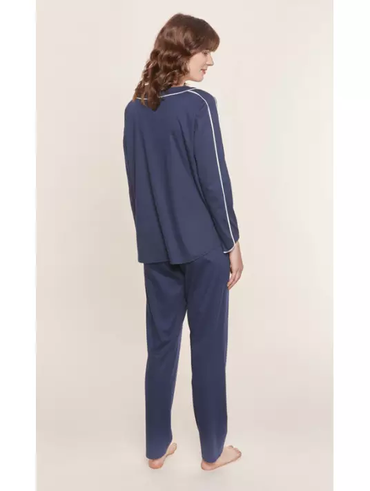 Féraud Pyjama en coton manches longues marine Féraud Pyjama en coton manches longues marine