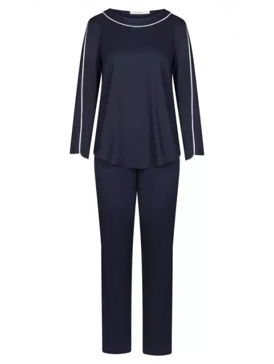 Féraud Pyjama en coton manches longues marine Féraud Pyjama en coton manches longues marine