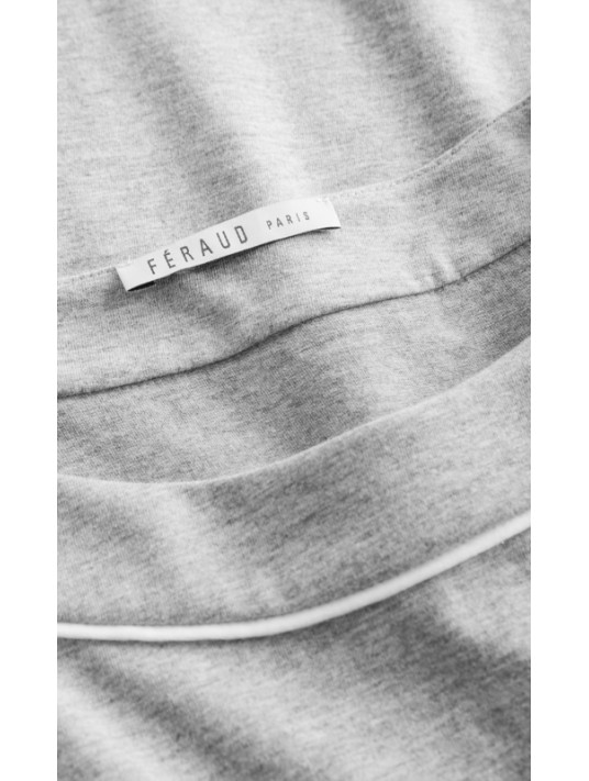 Féraud Pyjama manches courtes en coton gris