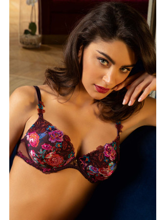 red bordeaux padded bra lise charmel
