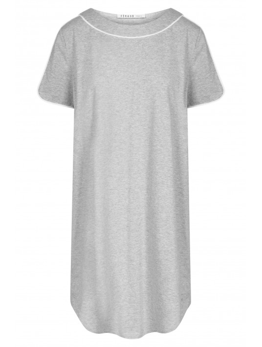chemise de nuit en coton gris Féraud