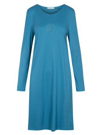Long-sleeved nightgown blue