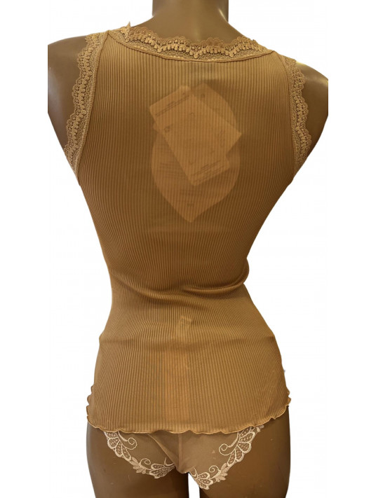 top sans manches en soie peau oscalito 9472