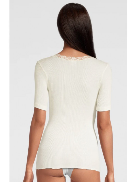 t shirt laine et soie oscalito ivoire