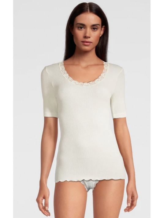t shirt laine et soie oscalito ivoire