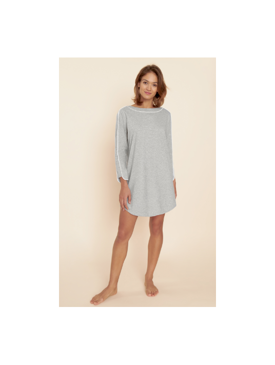 Long sleeved cotton nightgown