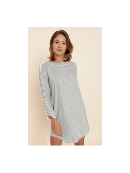 Long sleeved cotton nightgown