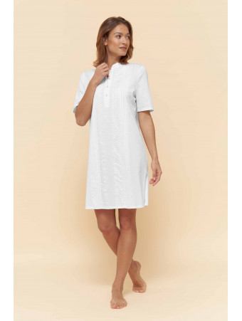 Short sleeved cotton nightgown