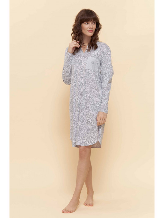Feraud Print grey long nightgown
