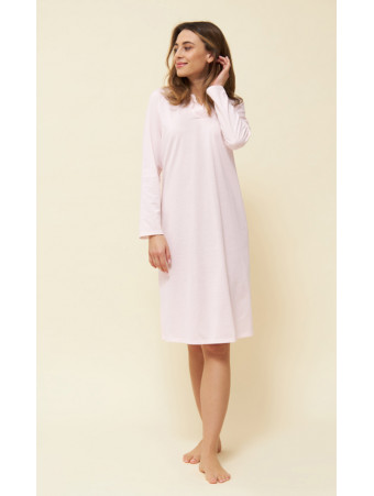 Long-sleeved pink cotton...