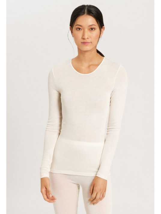 Hanro Long-sleeved T-shirt ivory WOOLEN SILK