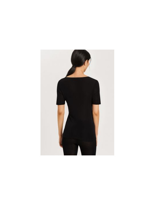 T-shirt manches courtes noir SOIE