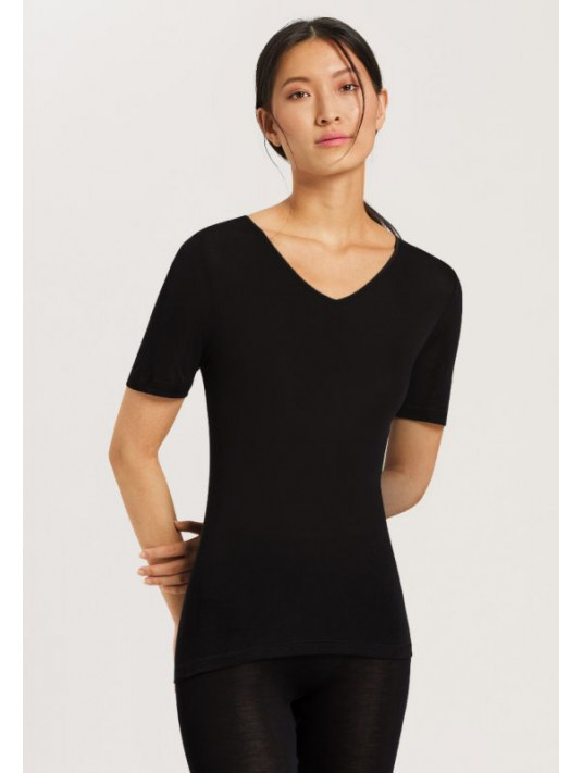 T-shirt manches courtes noir SOIE