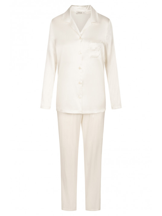 feraud Pyjama manches longues ivoire SOIE