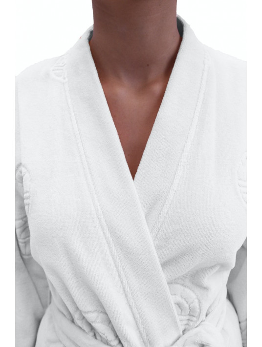 Bathrobe white COTTON