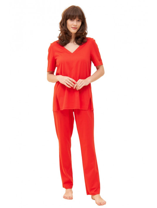 Feraud Short-sleeved pajamas hot red MODAL