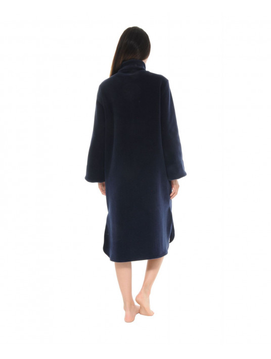 Pilus Robe de chambre boutonnée bleu marine TINAEL