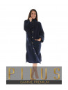 Fleece dark blue dressing gown TINAEL