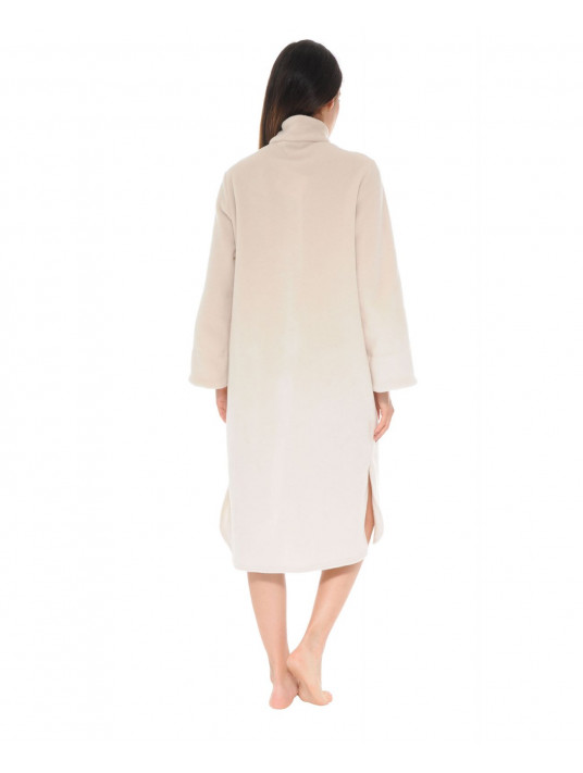 Fleece beige dressing gown TINAEL