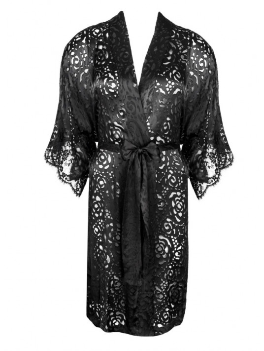 Lise Charmel Déshabillé noir DRESSING FLORAL