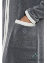 Robe de chambre gris foncé Zip POLAIRE