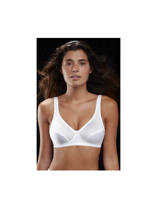 Soutien-gorge sans armatures COTON blanc lisanza