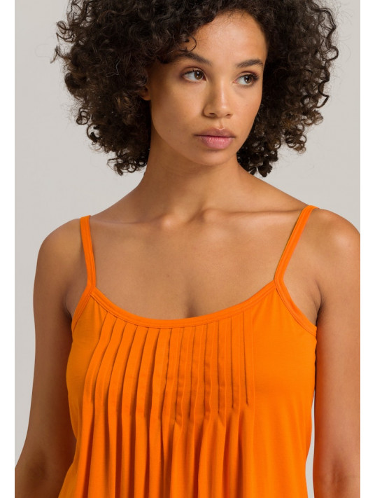 Hanro Long orange cotton nightgown JULIET