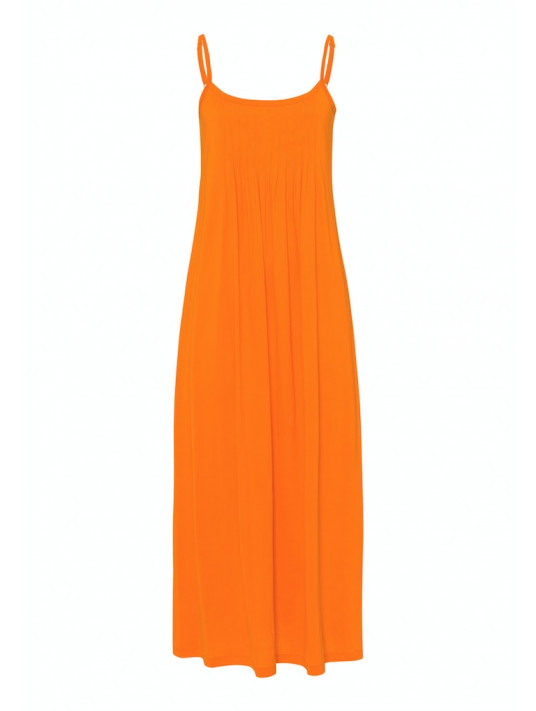 Hanro Long orange cotton nightgown JULIET