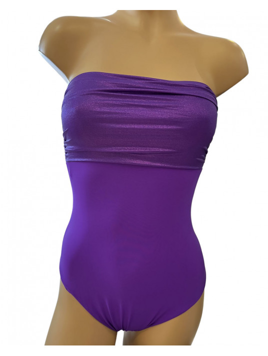 One piece swimsuit (bandeau) - Calarena purple