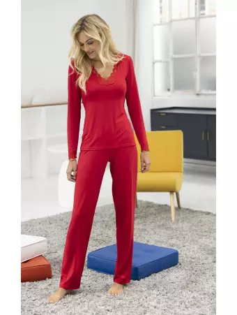 pyjamas Pants red SIMPLY PERFECT