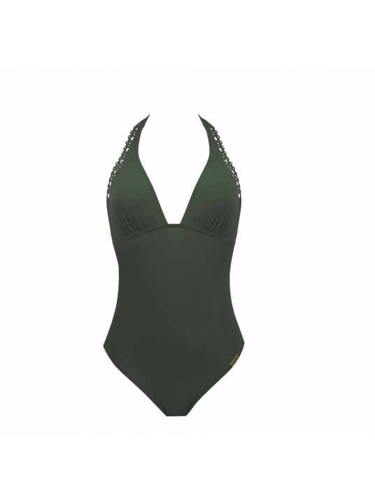 One piece swimsuit kaki AJOURAGE COUTURE