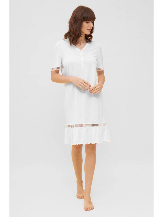 Feraud Short-sleeved cotton nightgown