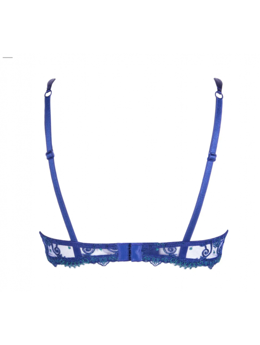 Soutien-gorge corbeilles coutures verticales bleu lagon INSTANT COUTURE