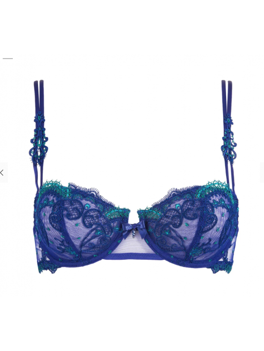 Lise charmel Half cup bra blue lagoon vertical seams INSTANT COUTURE